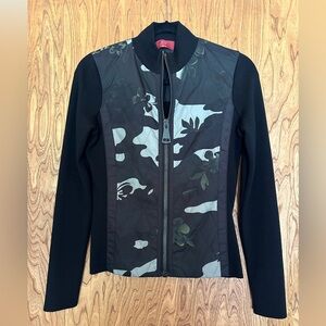 AUTHIER Performance Ski Aspen Fitted Cropped Wool Jacket Camo Italy 42 S